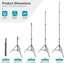 Neewer ST-400 Heavy- Air-Cushioned Duty Light Stand (Black, 13')(10096703)