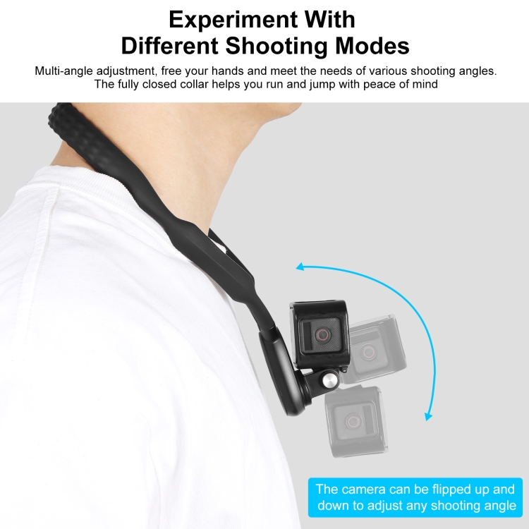 Puluz PU853B  Lazy Neck Bracket POV View Mount for GoPro Action Cameras (Black)