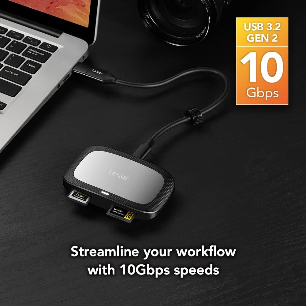 Lexar RW530 CFexpress 10Gbps 8K 2-in-1  USB 3.2 Gen2 SD CFexpress Type A Card Reader