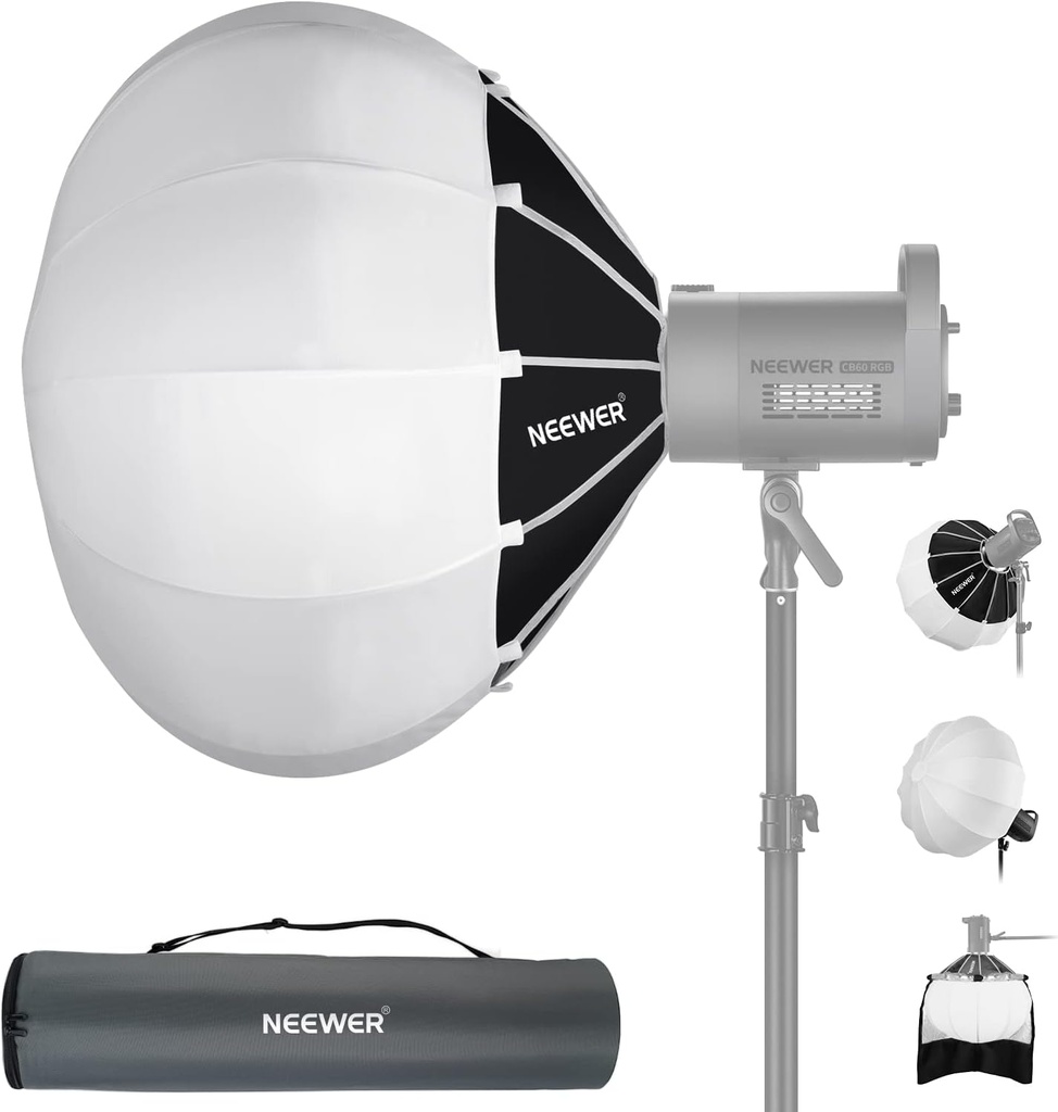 NEEWER 90CM QUICK RELEASE LANTERN SOFTBOX WITH FABRIC BARN DOORS 10101629