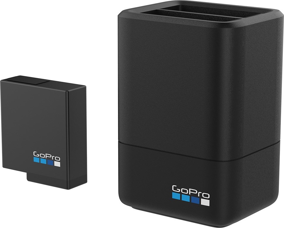 شاحن مزدوج للبطاريات + بطارية أصلية لكاميرات GoPro Hero 8 Black / Hero 7 Black / Hero 6 Black
