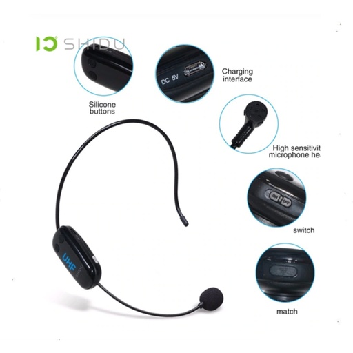 ميكروفون سماعة لاسلكية UHF موديل U9