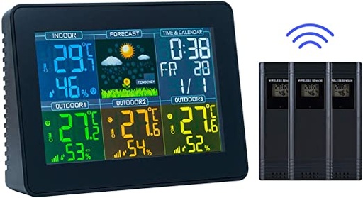 محطة الطقس الرقمية Mcbazel WEA-289 بشاشة ملونة قياس 5.6 إنش