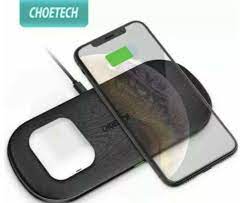 شاحن لاسلكي Choetech T535-S مزدوج سريع مع 5 ملفات