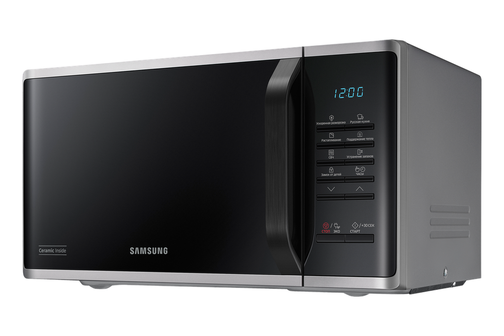 Samsung Microwave MS23K3513AS/LI (23L Capacity, 800W Output Power, 6 Power Levels, Eco Mode, Quick Defrost, Auto Cook, Auto Programs, LED Display, Deodorization, Child Safety Lock)