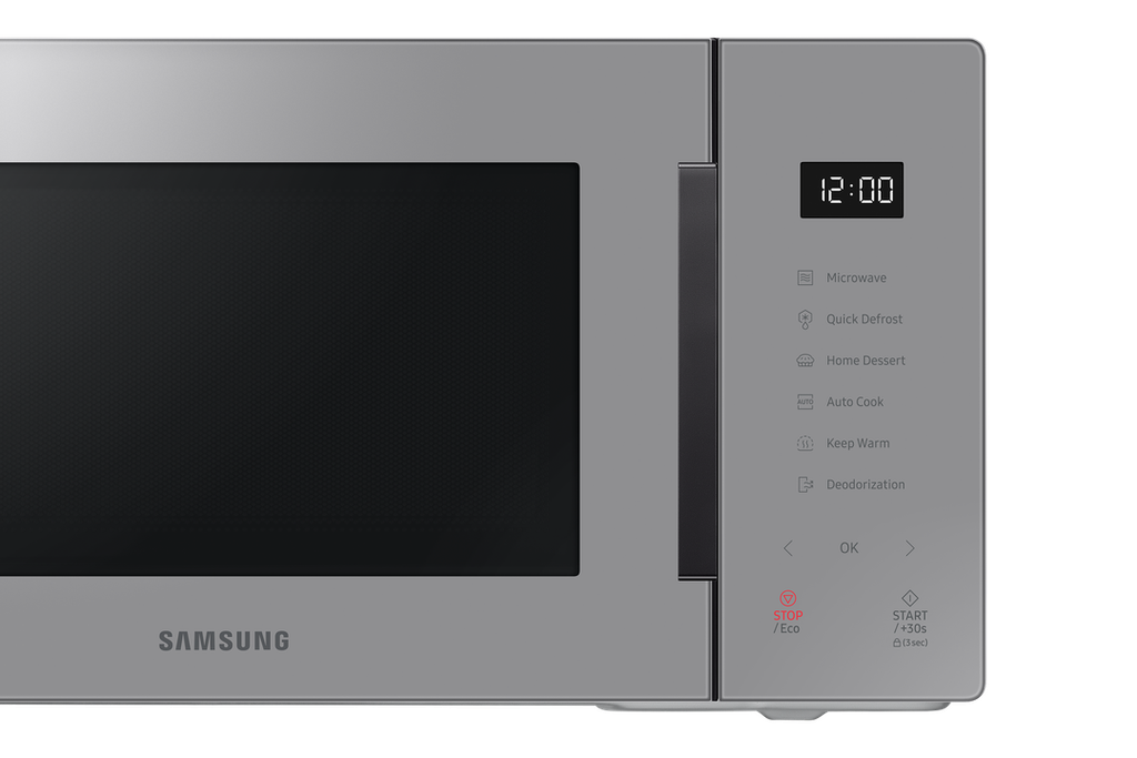 Samsung Microwave MS23T5018AG/LI (23L Capacity, 800W Output Power, 6 Power Levels, 30 sec. Plus, Eco Mode, Auto Programs, Auto Cook, Quick Defrost, Ceramic Enamel Cavity, Child Safety Lock)