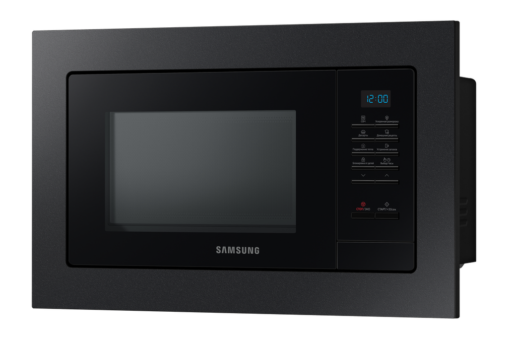 Samsung Microwave Built-In MS23A7013AB/LI (23L Capacity, 800W Output Power, 6 Power Levels, Eco Mode, Quick Defrost, Auto Cook, Auto Programs, Deodorization, Child Safety Lock, Built-in Kit