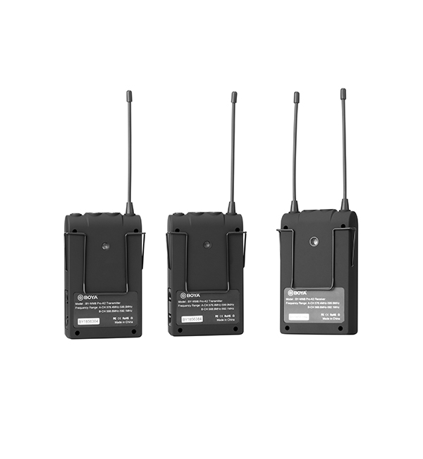 BOYA BY-WM8 Pro-K2 UHF Dual-Channel Wireless Lavalier System (576.4 to 599.9 MHz, 568.6 to 592 MHz)