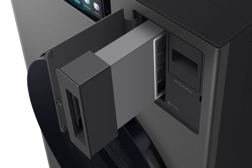 غسالة ونشافة سامسونج WD18DB8995BZT2 (سعة غسيل 18.0 كجم، سعة تجفيف 11.0 كجم، AI Wash & Dry، بخار، تقنية VRT+، سرعة دوران 1000 دورة في الدقيقة، شاشة LCD تعمل باللمس 7 بوصات، تحكم ذكي، اتصال WiFi، دورة Eco 40-60)