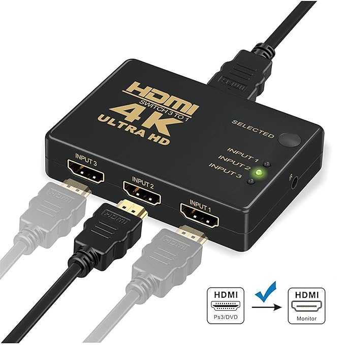 HDMI switch 3 input, 4 output