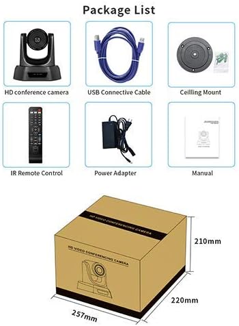 goldensky Conference Room Camera Full HD 1080p USB PTZ Video Conference Camera for Business Meetings Wide Angle More Optical Zoom (10x Optical USB)