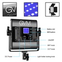 GVM 800D-RGB-3L Kit of 3 LED lights