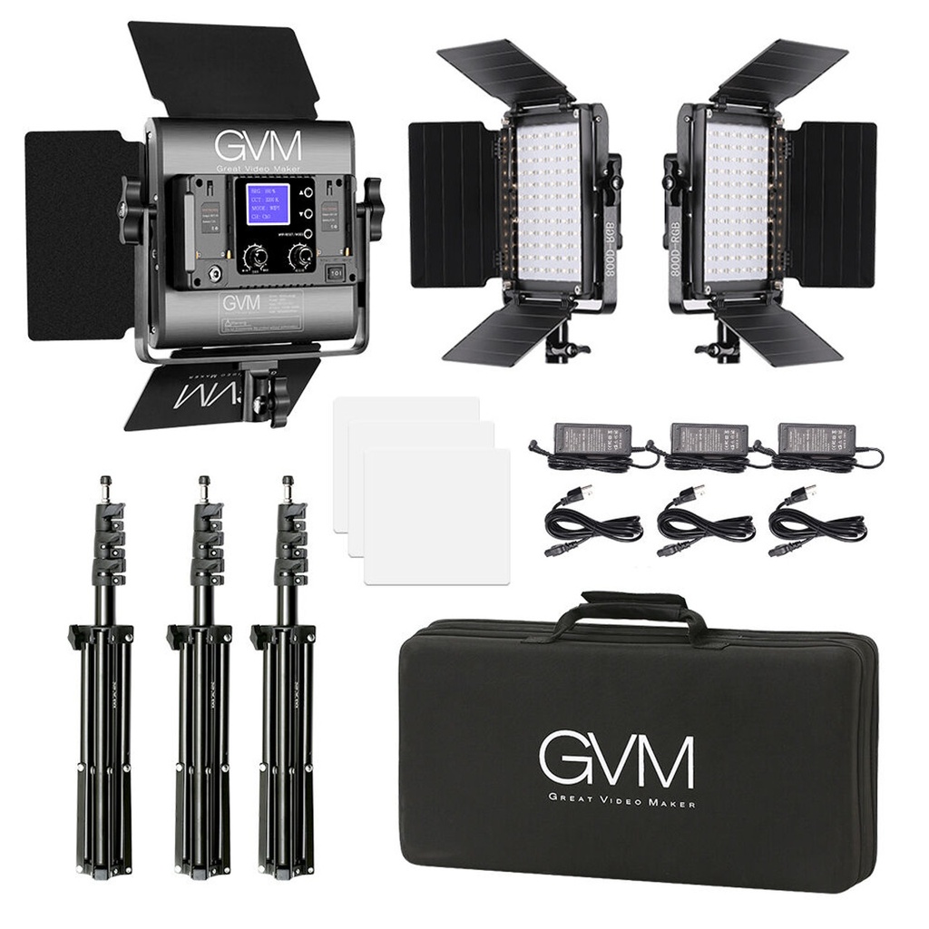 GVM 800D-RGB-3L Kit of 3 LED lights