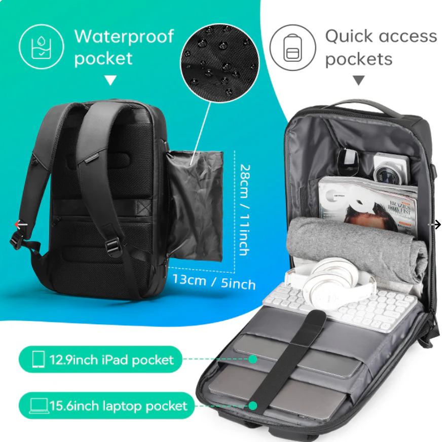 Mark Ryden ODYSSEY: Business Micro & USB Charging Laptop Backpack with Anti-theft TSA Lock