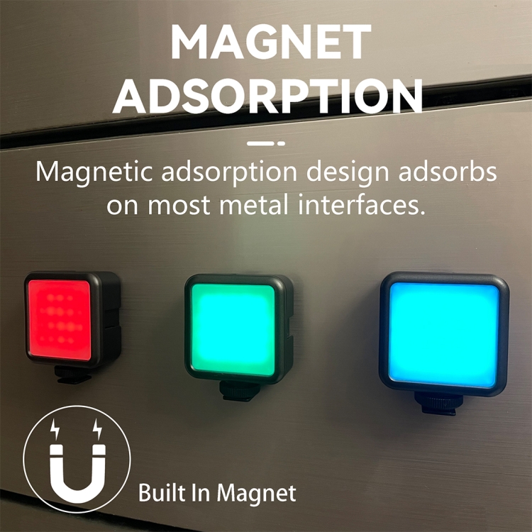 PULUZ Pocket 2500-9000K+RGB Full Color Beauty Fill Light Handheld Camera Photography LED Light(PU560B)(Black)