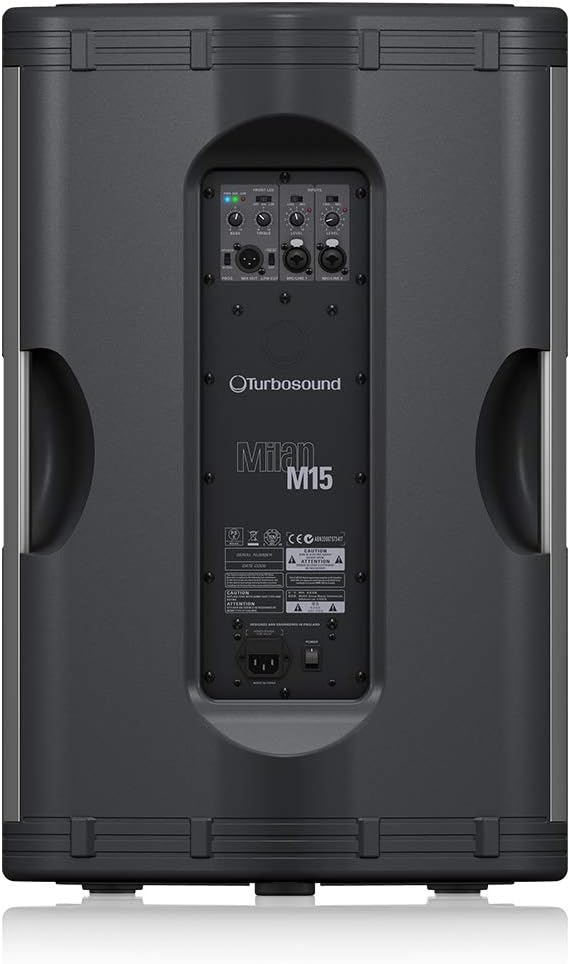 Turbosound MILAN M15 1100 Watt 2 Way 15" Full Range Powered Loudspeaker with Klark Teknik DSP Technology for Portable PA and Installation Applications