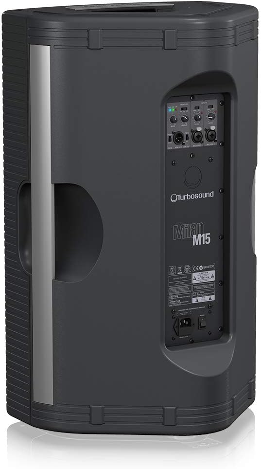 Turbosound MILAN M15 1100 Watt 2 Way 15" Full Range Powered Loudspeaker with Klark Teknik DSP Technology for Portable PA and Installation Applications