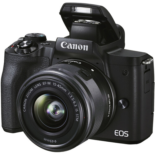 Canon EOS M50 Mark II Mirrorless Digital Camera with 15-45mm and 45-200mm Lenses