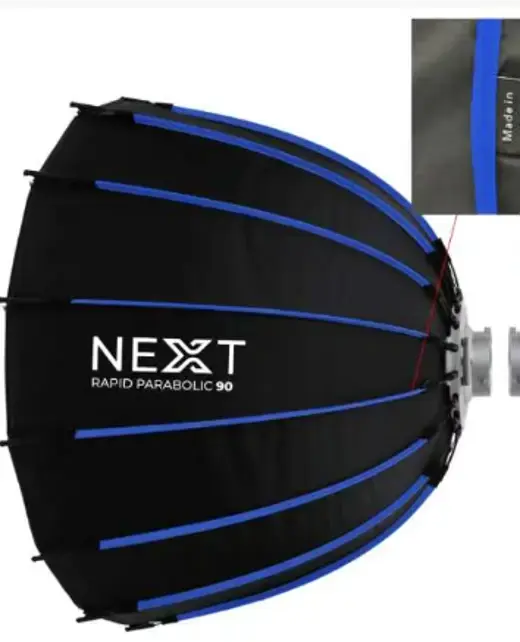 NEXT Softbox With Grid - Quick Setup Rapid Parabolic Softbox Bowens Mount (60CM).webp