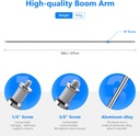 Neewer Extension Grip Arm Boom Arm with 2 Pieces Grip Heads - 50 inches/127 Centimeters Aluminum Alloy Construction for Light Stand,Reflector and Other Equipment for Studio Video Photography(Silver)