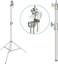 Neewer Photo Studio 2-in-1 Light Stand c-stand 120-380 cm Adjustable Height with 85-inch Boom Arm and Sandbag,Aluminum Alloy,for Supporting Umbrella Softbox Flash for Portrait Video Photography(Silver)