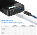 Neewer Fast Charger Dual USB with 2-Pack 6600mAh Replacement NP-F970 Batteries, Compatible with Sony NP-F970 F960 F950 F770 F750 F570 F550,Handycam and Neewer Led Light, Monitor, Motorized Slider