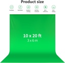 Neewer 10x20 ft/3x6 Meters Photography Backdrop Background, Green Chromakey Muslin Background Screen for Photo Video Studio, Zoom, YouTube, Gaming (Background Only)