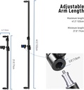 NEEWER Extendable Reflector Holder Arm, Photo Studio Telescopic 27.9” to 47.2” Boom Arm 360 Degree Swivel Reflector Bracket for Product and Portrait Photography, Ideal for Studio & Outdoor Photography