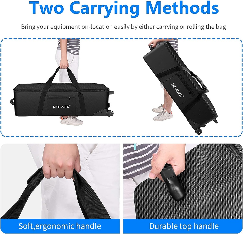 Neewer Photo Studio Equipment Case Rolling Bag 40.1x11.8x11.8 inches/102x30x30cm Trolley Carrying Case for Light Stand, Tripod, Light, Umbrella, etc