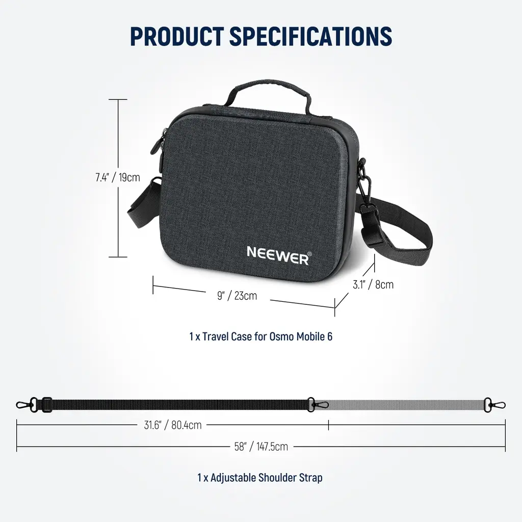 NEEWER PORTABLE STORAGE WATER RESISTANT CASE FOR DJI OM 6 GIMBAL STABILIZER 10101930 (2).webp