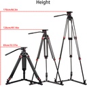 miliboo MTT609A Professional Tripod and Fluid Head with Ground Spreader (Aluminum)