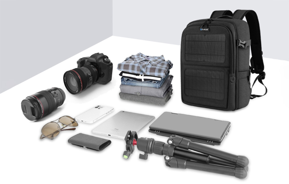 PULUZ Solar Camera Backpack Laptop Bag (PU5018B)