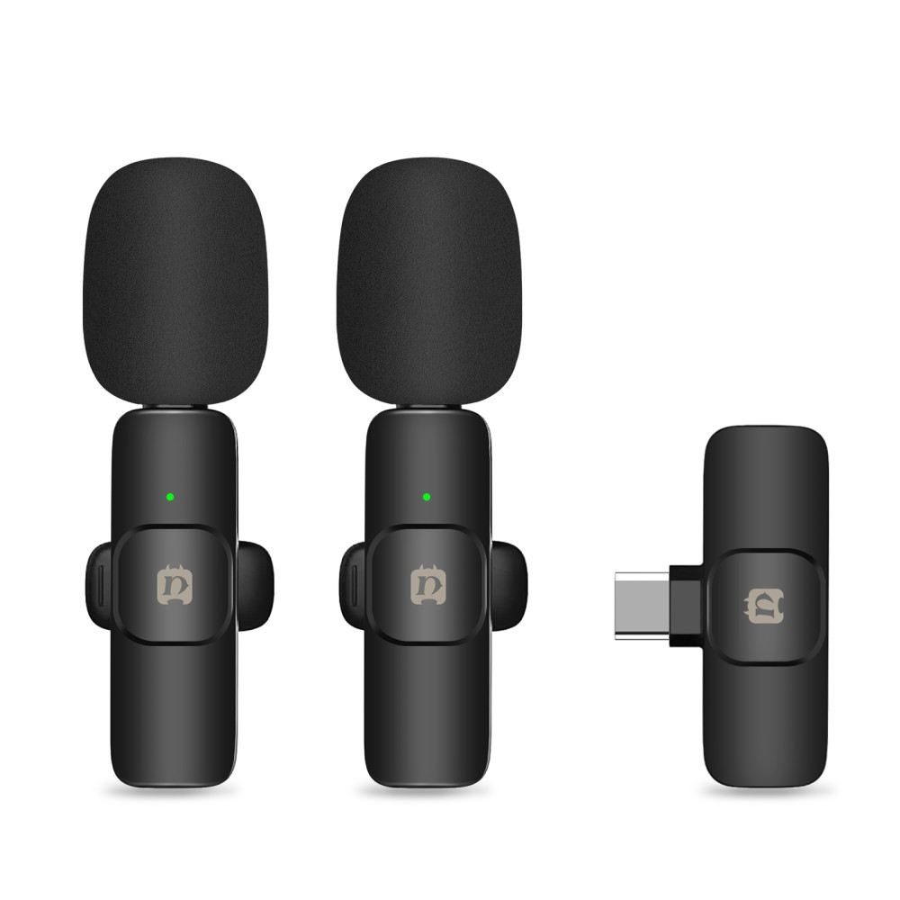PULUZ PU3151B WIRELESS LAVALIER NOISE CANCELING MICROPHONES AND RECEIVER (2X MIC + 1X RECEIVER) FOR ALL ANDROID DEVICES