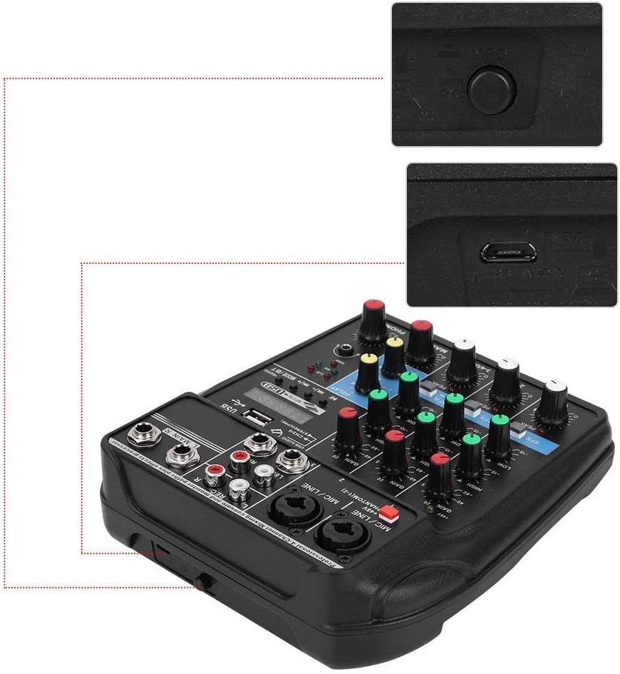 Professional Stage Mixer 4-Channel