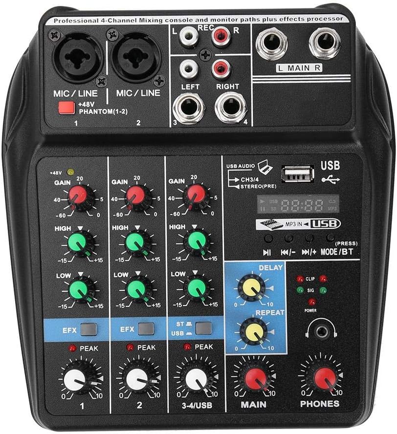 Professional Stage Mixer 4-Channel