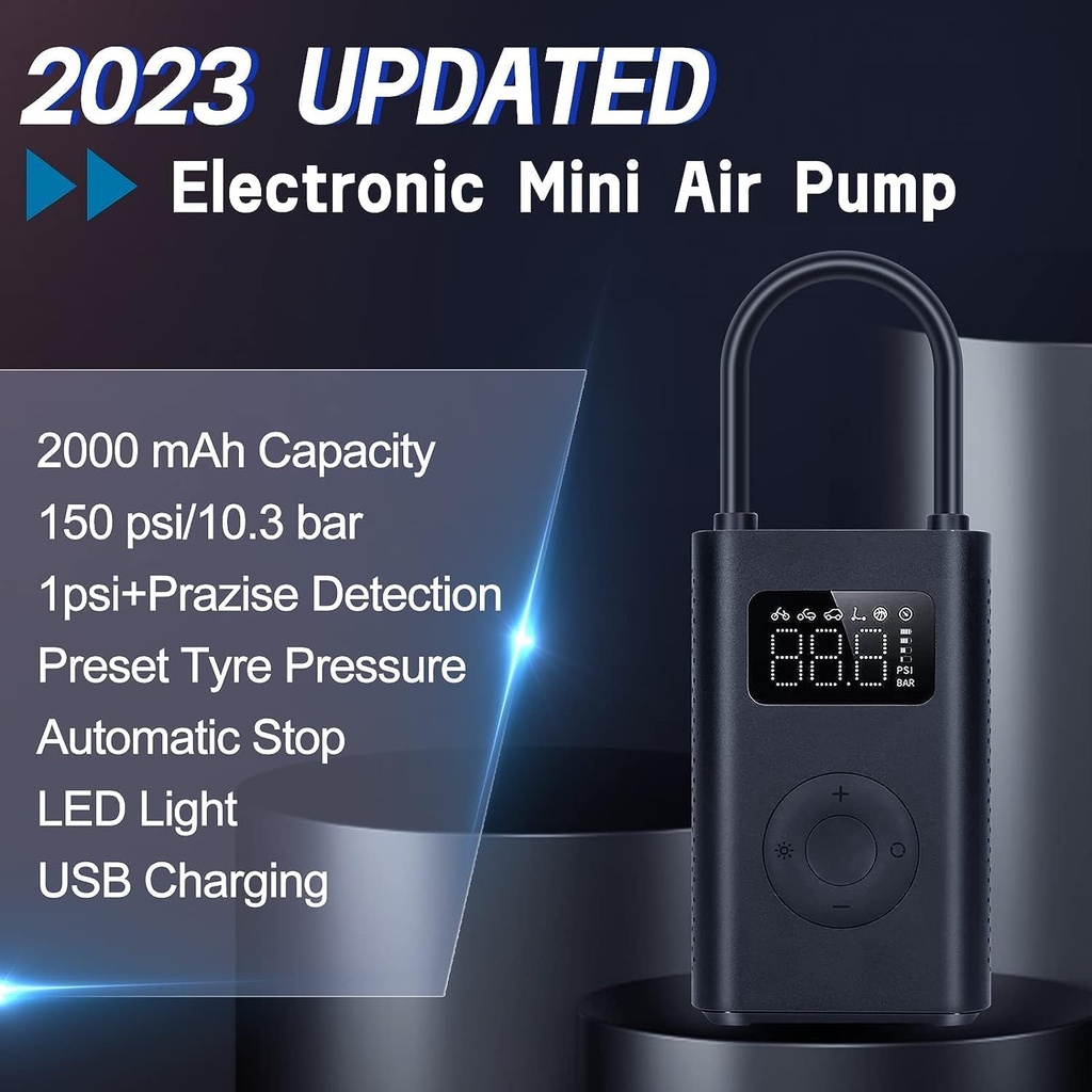 2023 New Xiaomi Mijia Air Pump 2 Portable Electric Air Compressor