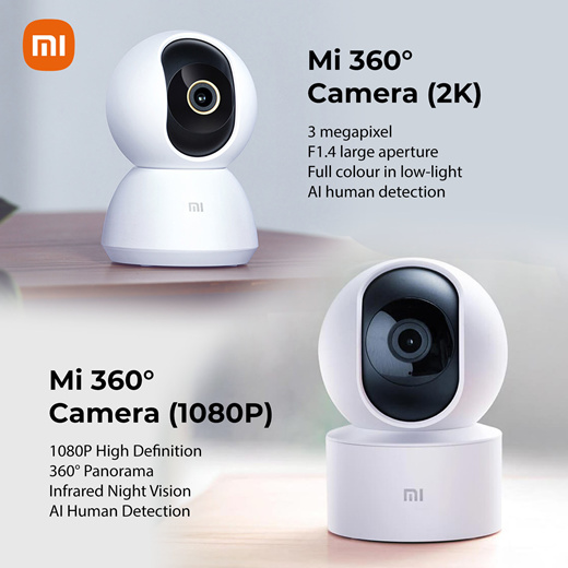 Xiaomi Mi Home Security Camera 360 Degree with Wi-Fi Multiple Platform Viewing