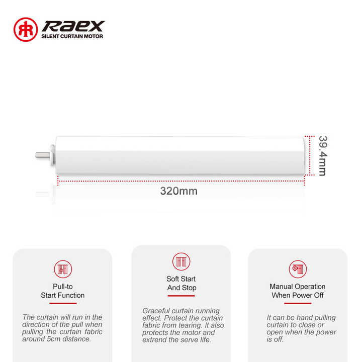 Smart Home Raex Air Zigbee Motorized Rail Z-wave Electric Motor Curtain Track