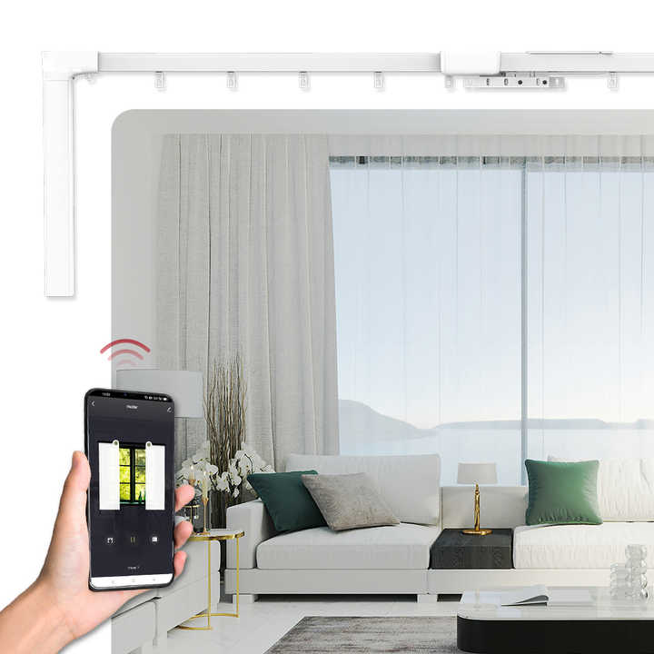 Smart Home Raex Air Zigbee Motorized Rail Z-wave Electric Motor Curtain Track