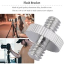 1/4" Male to 1/4" Male Camera Screw Adapter For Tripod Mount Holder