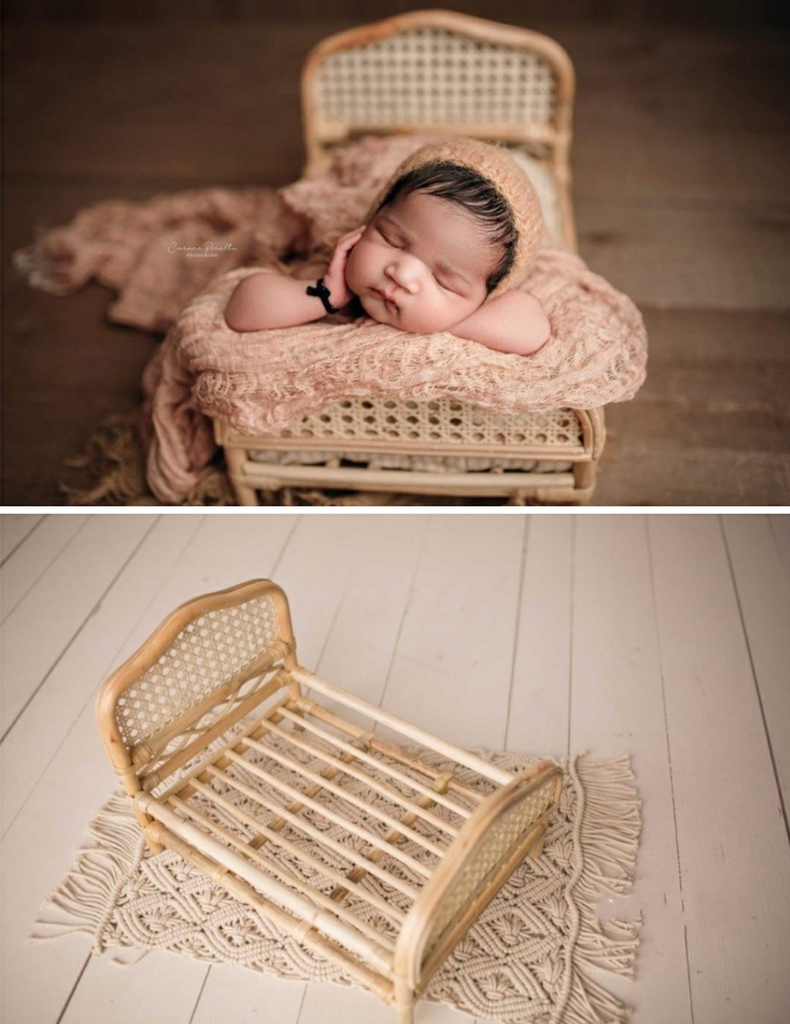 Newborn Photography Baby Photo Bed Posing Photoshoot Cany Crib