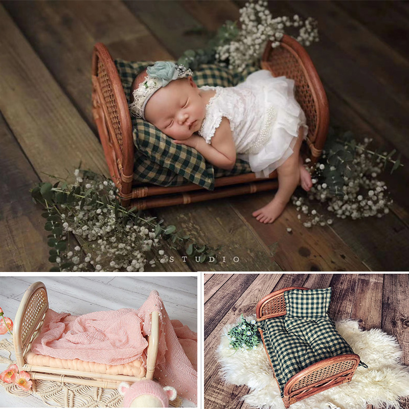 Newborn Photography Baby Photo Bed Posing Photoshoot Cany Crib