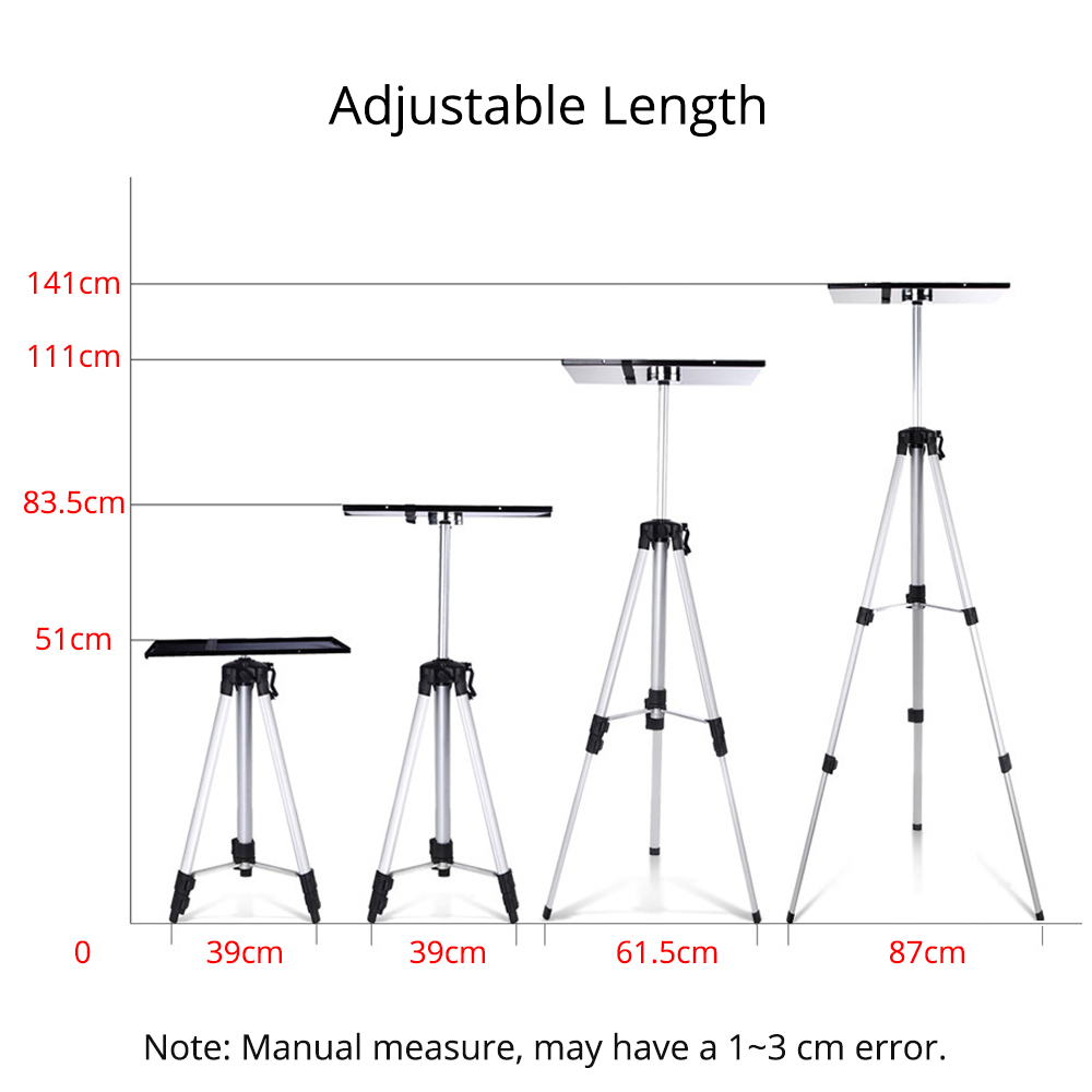 BYINTEK professional Universal projector pallet aluminium table tripod stand tray stroller for home laptop tablet education