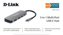 D-Link DUB-2325 5-in-1 USB-C Hub with Card Reader