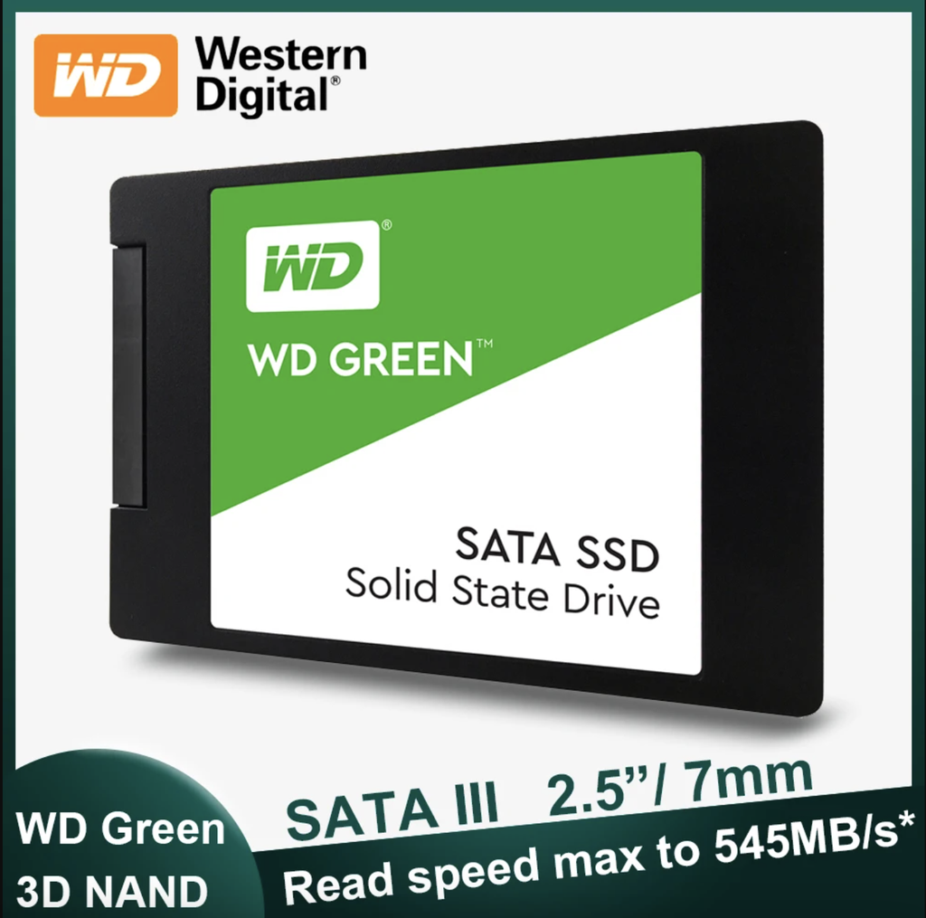WD Green 240GB SATA SSD 2.5”/7mm Cased WDS240G3G0A