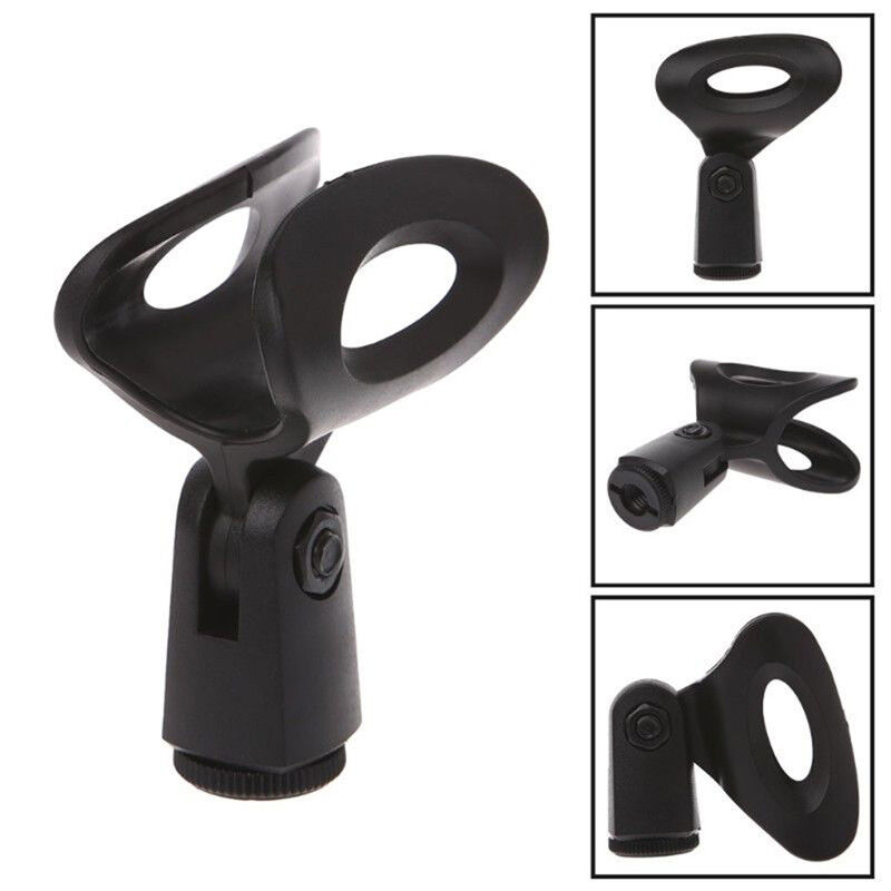 Mic Microphone Stand Accessory Flexible Plastic Clamp Clip Holder Mount InL3