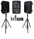 JBL EON208P Portable PA System w/8" Speakers+ Mixer+ Microphone+ Stands