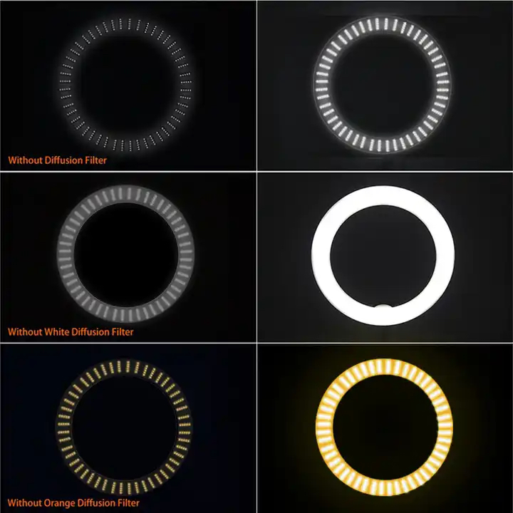 RL-20A 20 inch LED Ring Light Photographic Lighting Makeup Mirror Ring Lamp Bi-color 3200K-5500K Video Annular lamp with Tripod