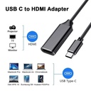 Type-C to HDMI Adapter HDTV 4K Converter Support Win 10/11/8