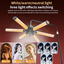 HD-M26X Led Star Light for Eyelash Extension, Makeup, 3200-5600k Filming & Photography Standing Lamp with Phone Holder, 360° Rotation Lash Light,Black